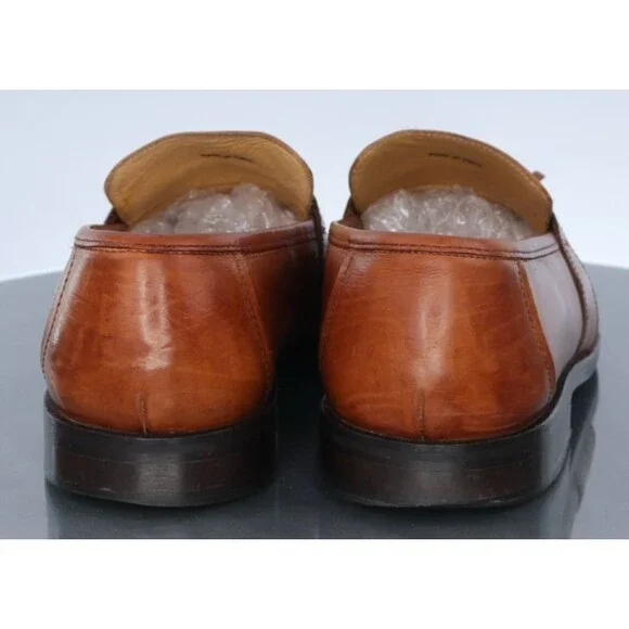 Johnston & Murphy Men's Kiltie Tassel Loafer Shoes Sz 10.5 M Leather Handcrafted